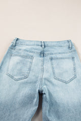 Dusk Blue Acid Wash Extra Wide Leg High Waist Long Jeans Jeans JT's Designer Fashion
