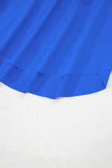 Sky Blue Drawstring High Waist Lined Tennis Skorts Skirts & Petticoat JT's Designer Fashion
