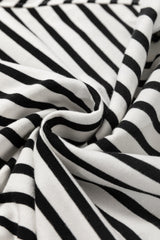 Black Stripe Raglan Sleeve Side Slits Loose Sweatshirt Sweatshirts & Hoodies JT's Designer Fashion