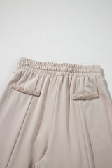 Smoke Gray Boho Lace Patchwork Wide Leg High Waist Pants Pants & Culotte JT's Designer Fashion