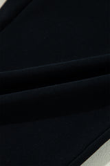 Black Solid Color Fleece Lined Drawstring Waist Casual Pants Pants & Culotte JT's Designer Fashion