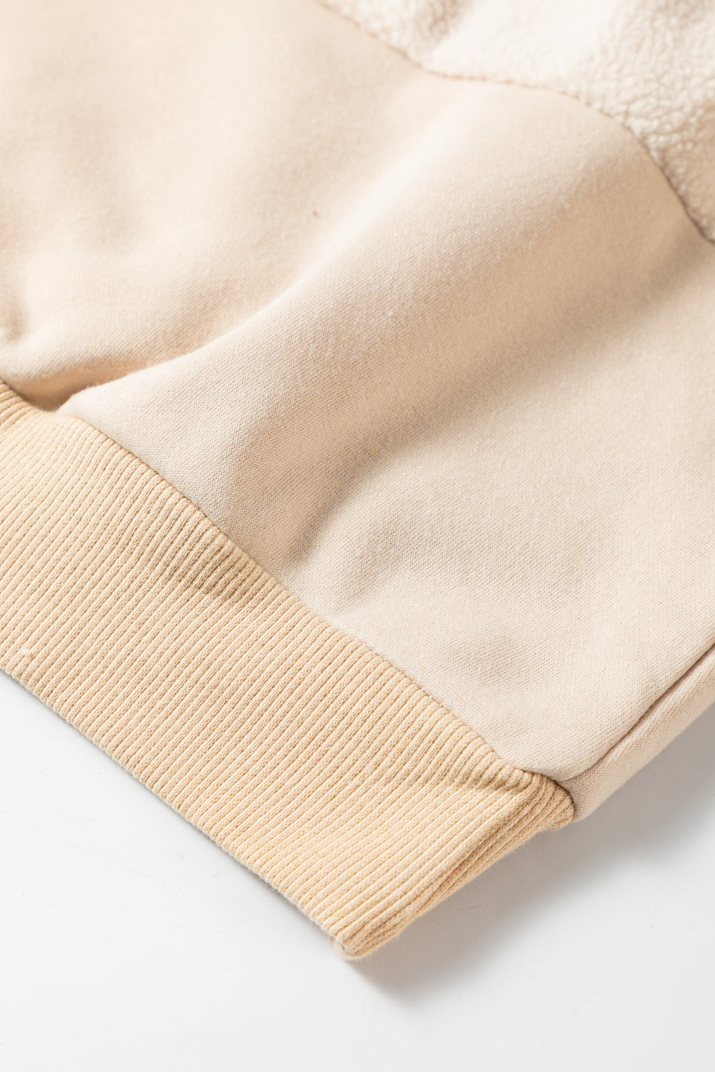 Oatmeal Contrast 2-tone Patchwork Raglan Sleeve Sweatshirt Sweatshirts & Hoodies JT's Designer Fashion