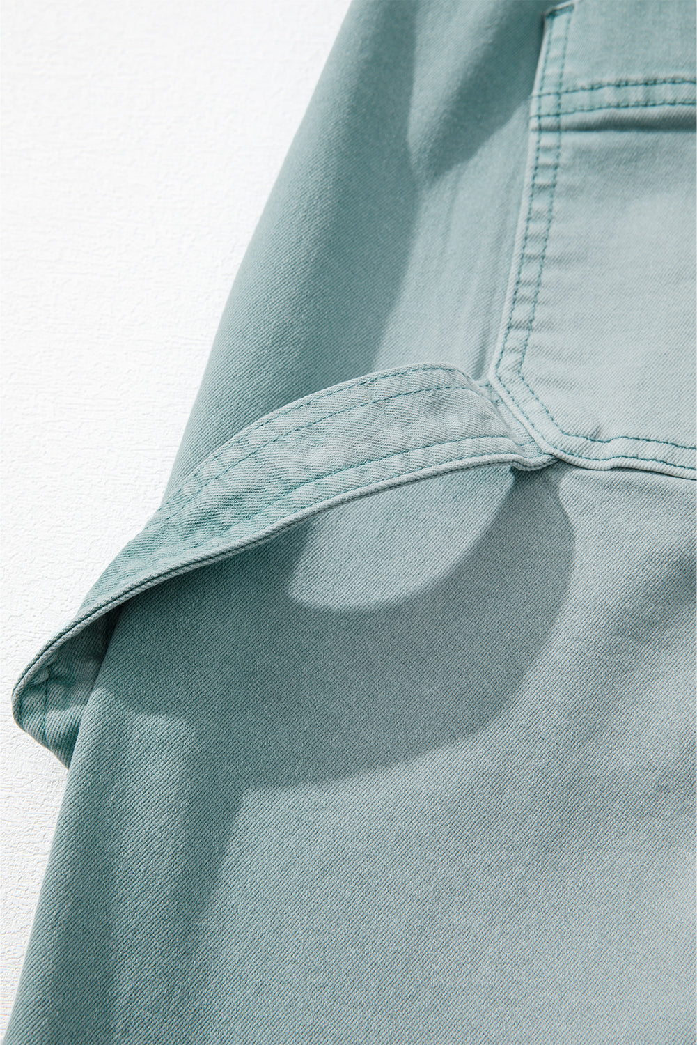 Smoke Green Mineral Wash Drawstring High Waist Wide Leg Jeans Jeans JT's Designer Fashion