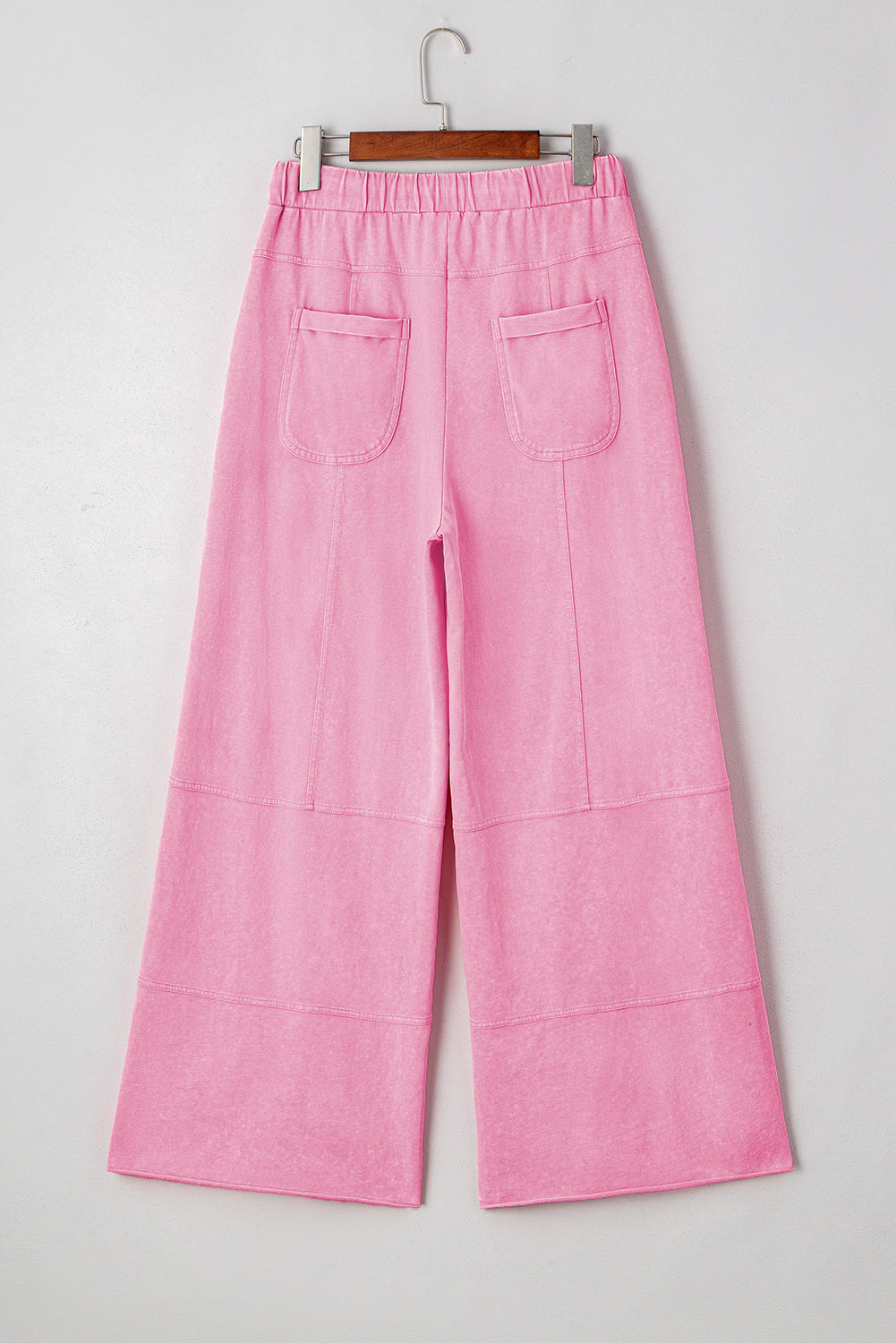 Bonbon Mineral Wash Exposed Seam Drawstring High Waist Wide Leg Cargo Pants Casual Shorts JT's Designer Fashion