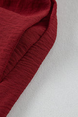Burgundy Casual Pocketed Smocked Sleeveless Romper Jumpsuits & Rompers JT's Designer Fashion