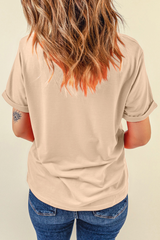Khaki Gallant Horses Printed Casual T Shirt Graphic Tees JT's Designer Fashion
