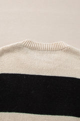 Jet Stream Colorblock Loose Pullover Sweater Sweaters JT's Designer Fashion