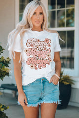 White Mama Flower Leopard Graphic Tee Graphic Tees JT's Designer Fashion