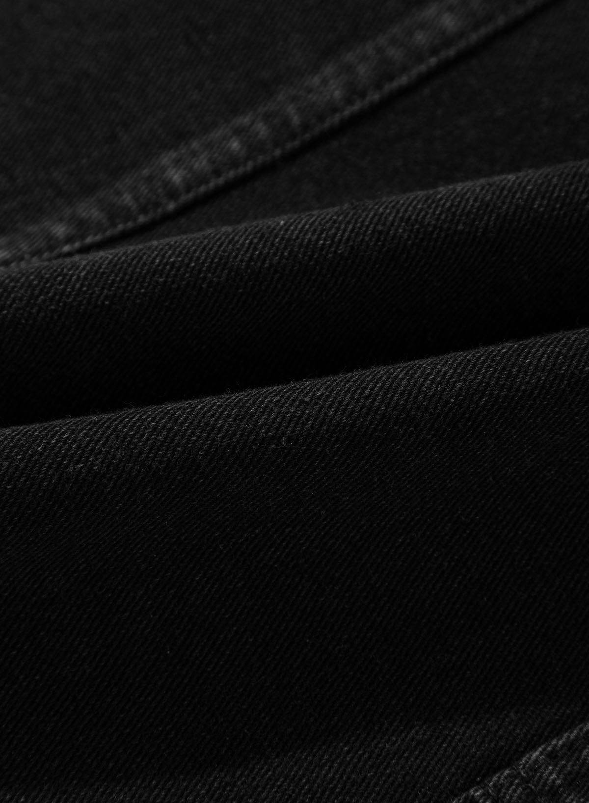 Black Side Pockets Lapel Collar Denim Jacket Denim Jackets JT's Designer Fashion