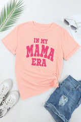 Pink IN MY MAMA ERA Crew Neck Graphic T Shirt Graphic Tees JT's Designer Fashion