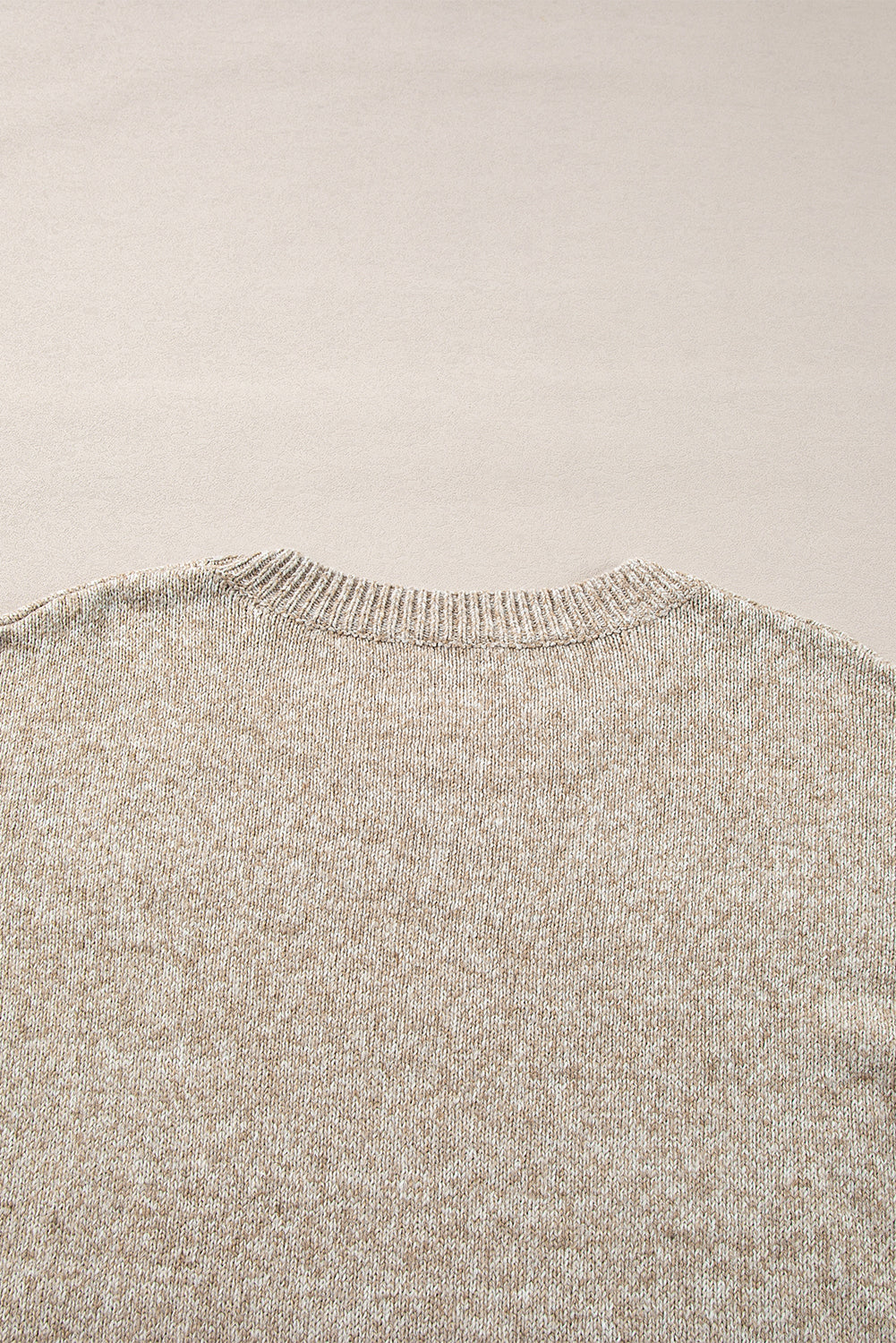 Khaki Star Pattern Drop Shoulder Sweater Sweaters JT's Designer Fashion