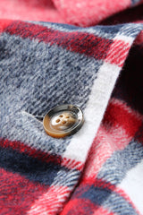Fiery Red Hooded Plaid Button Front Shacket Plaid Shackets JT's Designer Fashion