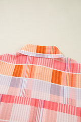 Pink Oversized Check Tunic Shirt Blouses & Shirts JT's Designer Fashion