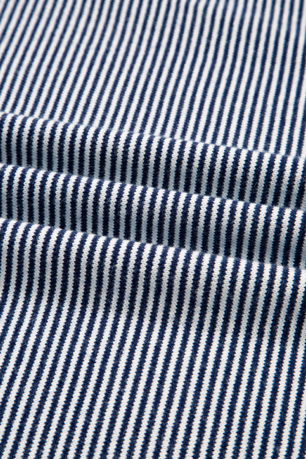 Blue Stripe Color Block Patchwork Dolman Oversize Tunic Sweater Sweaters JT's Designer Fashion