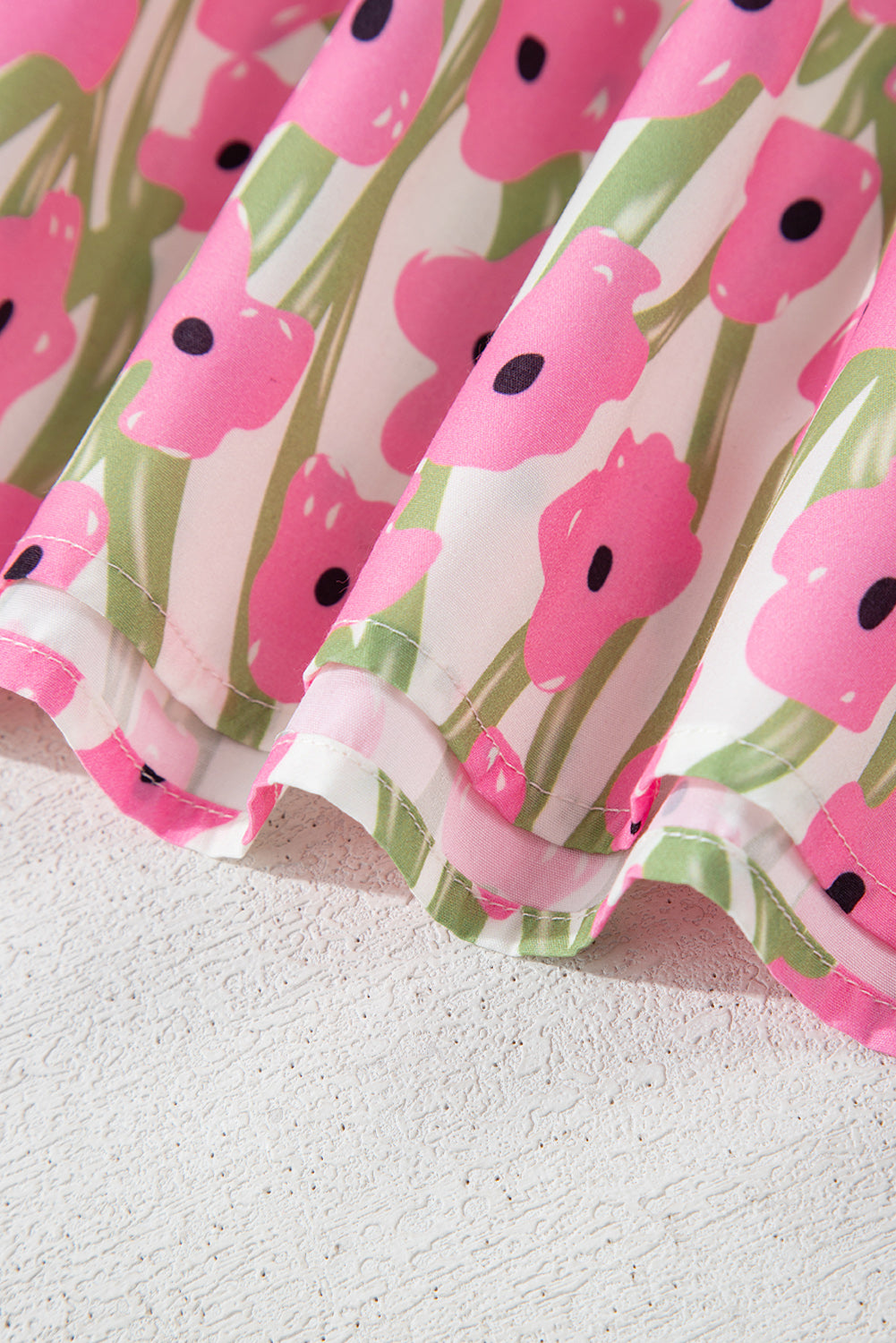 Pink Floral Print Square Neck Ruffled Strap Maxi Dress Floral Dresses JT's Designer Fashion