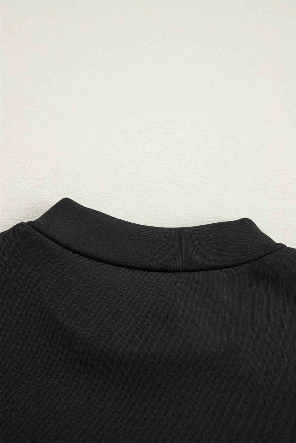 Black Mock Neck Thermal Lined Long Sleeve Tee Long Sleeve Tops JT's Designer Fashion