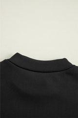 Black Mock Neck Thermal Lined Long Sleeve Tee Long Sleeve Tops JT's Designer Fashion