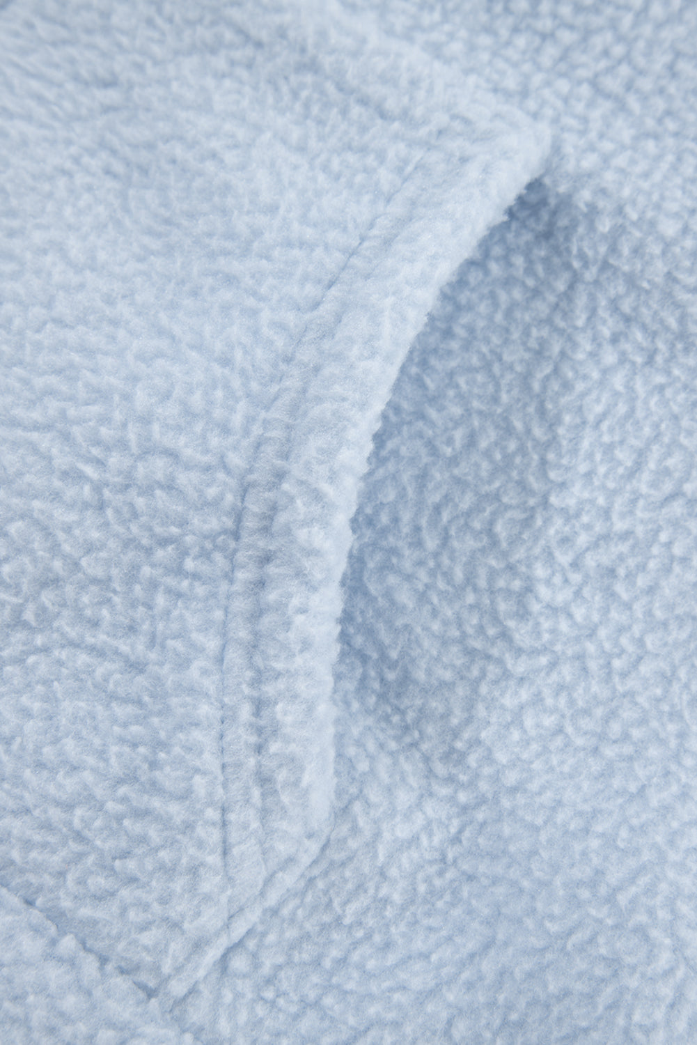 Beau Blue Cropped Sherpa Zip Up Hoodie Sweatshirts & Hoodies JT's Designer Fashion