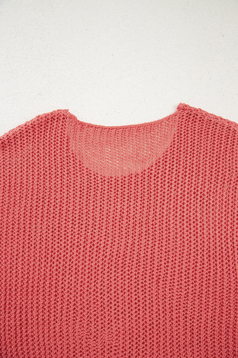 Coral Crochet Hollow-out Jumper Top Sweater Sweaters JT's Designer Fashion