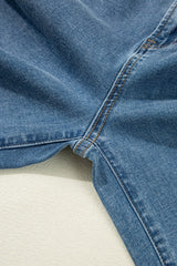 Dusk Blue Medium Wash Super Wide Leg Denim Pants Jeans JT's Designer Fashion