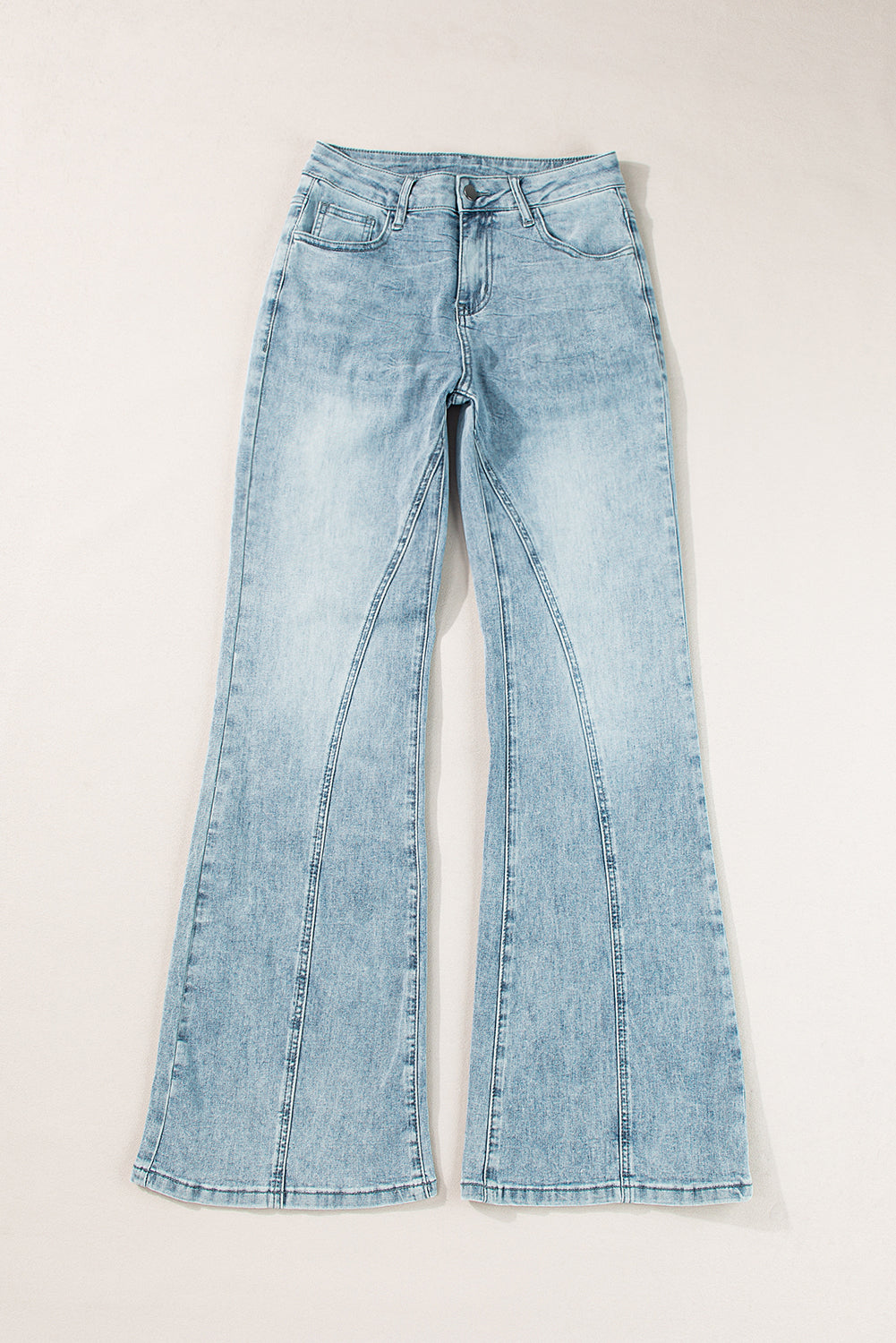 Dusk Blue Acid Wash Extra Wide Leg High Waist Long Jeans Jeans JT's Designer Fashion