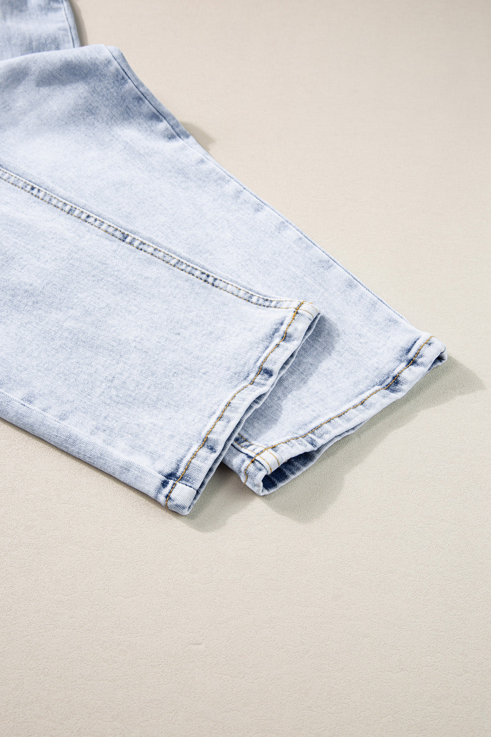 Beau Blue Acid Wash Straight Jeans Jeans JT's Designer Fashion