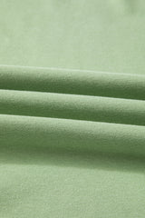 Smoke Green Solid O Neck High Low Hem Pullover Sweatshirt Sweatshirts & Hoodies JT's Designer Fashion