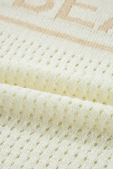 White BEACH Hollow Out Knitted Lightweight Dolman Sweater Sweaters JT's Designer Fashion