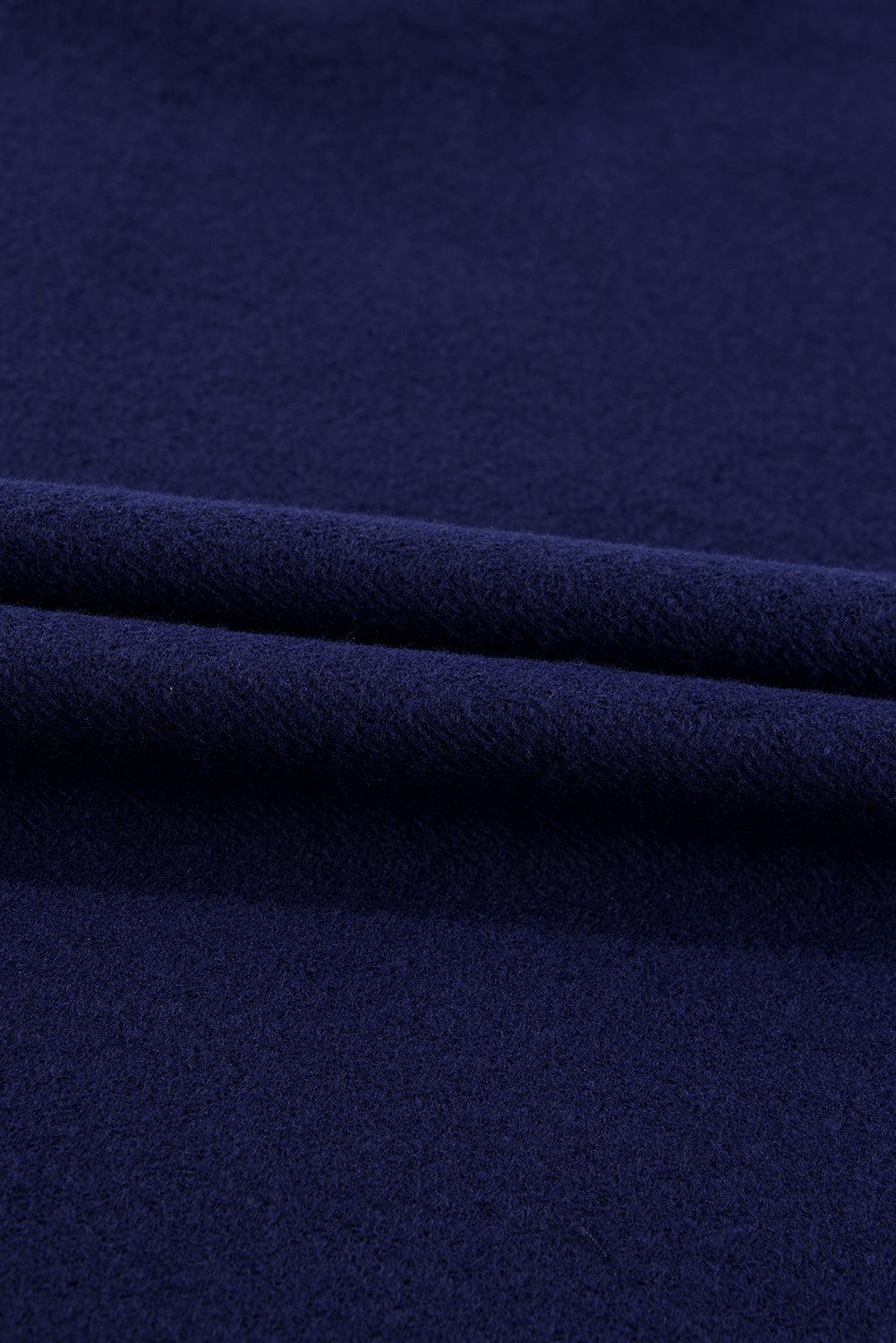Navy Blue Solid Fleece Lined Drop Shoulder High Low Sweatshirt Sweatshirts & Hoodies JT's Designer Fashion
