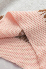 Multicolor Mixed Geometric Detail Raglan Sleeve Sweater Sweaters & Cardigans JT's Designer Fashion