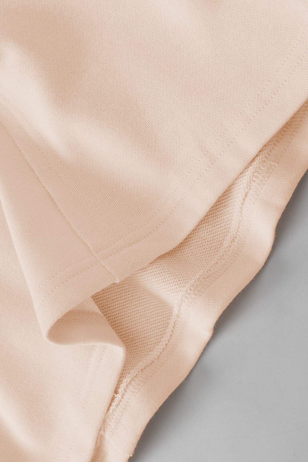Beige Frill Exposed Seam Cowl Neck Oversized Sweatshirt Sweatshirts & Hoodies JT's Designer Fashion
