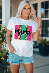 White Mama Leopard Brush Stroke Graphic T Shirt Graphic Tees JT's Designer Fashion
