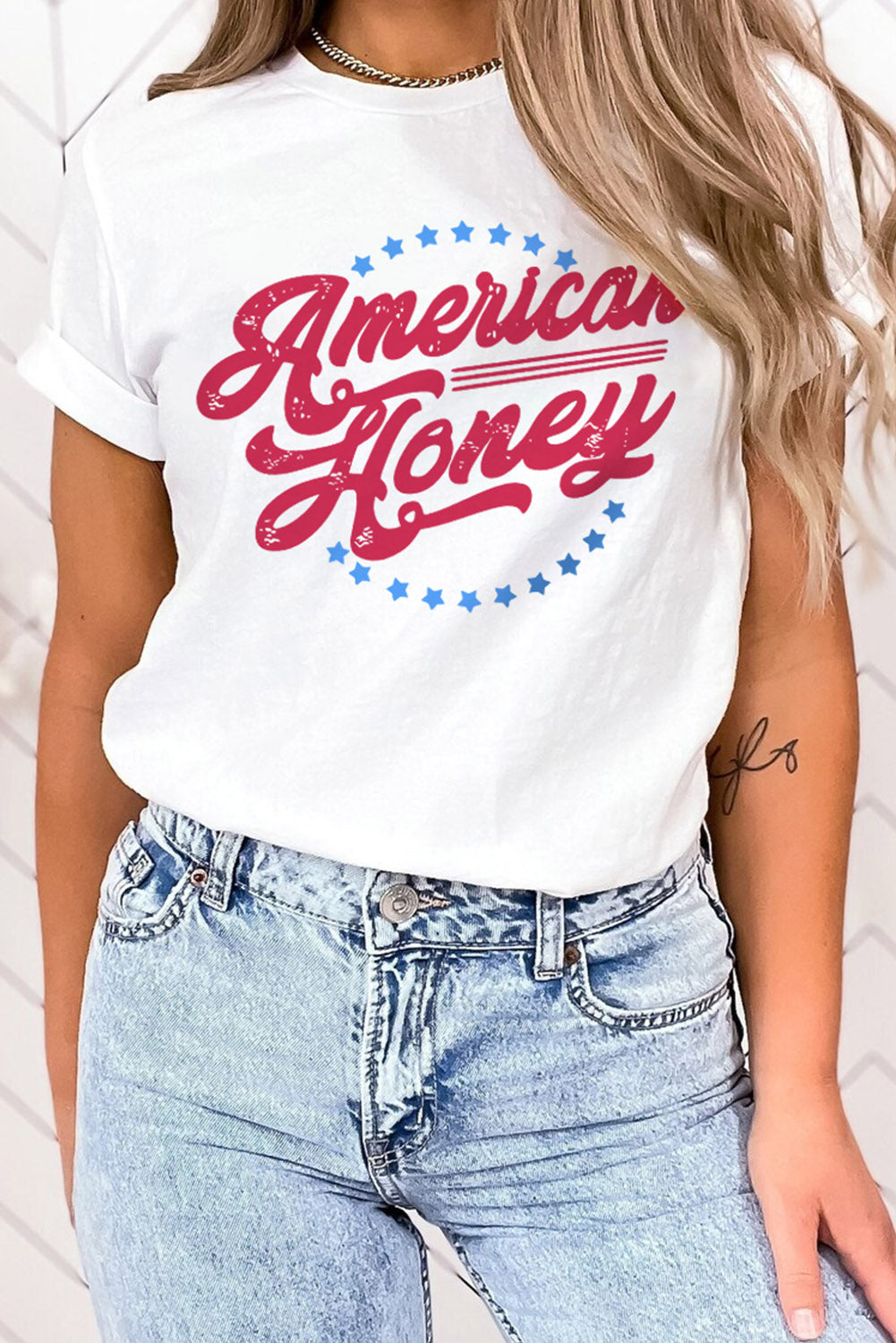 White American Honey Graphic Tee Graphic Tees JT's Designer Fashion
