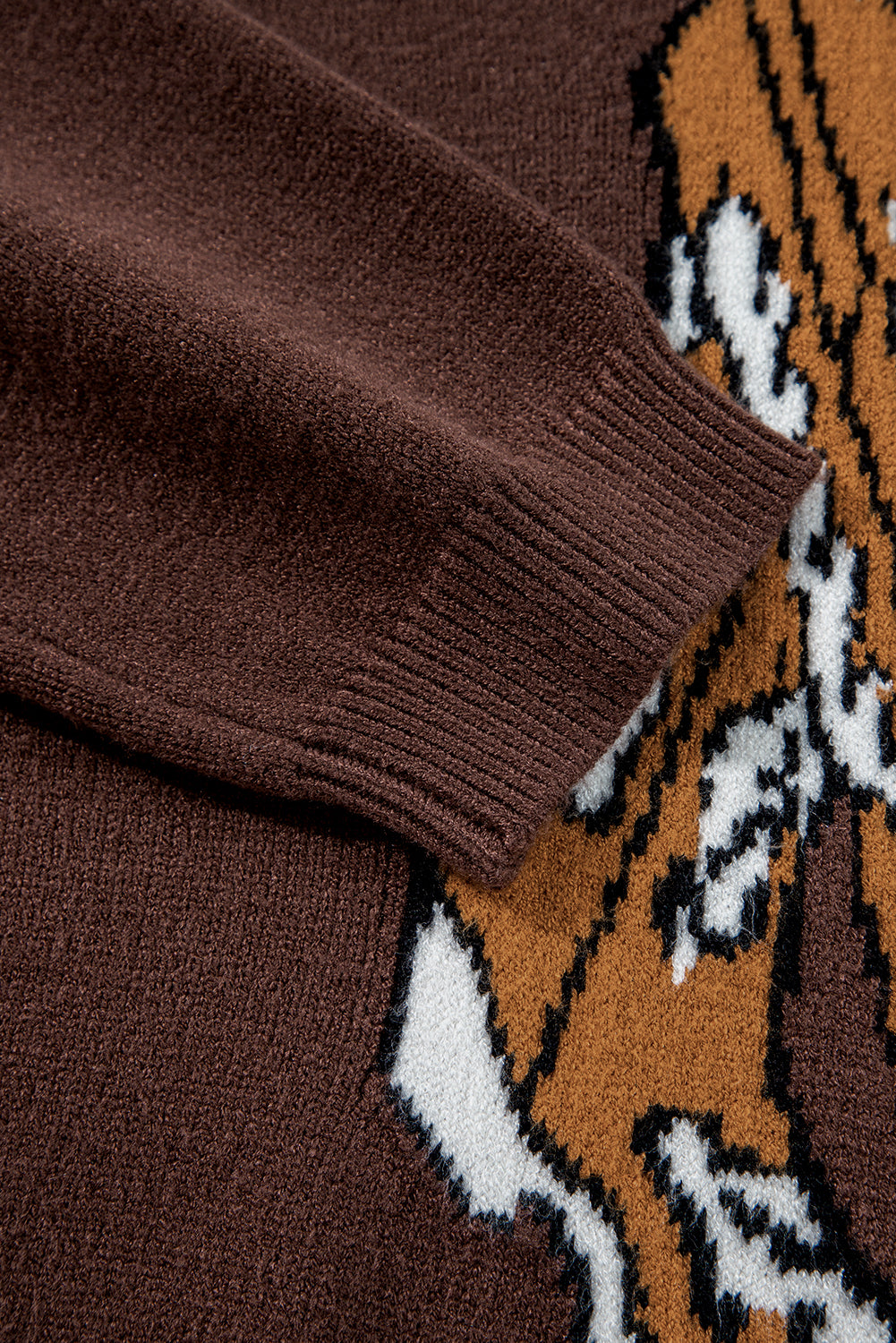 Coffee Western Howdy Boot Graphic High Neck Sweater Sweaters JT's Designer Fashion