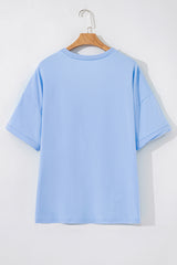 Myosotis July 4th Stars and Striped Bow Print Oversize Tee Graphic Tees JT's Designer Fashion