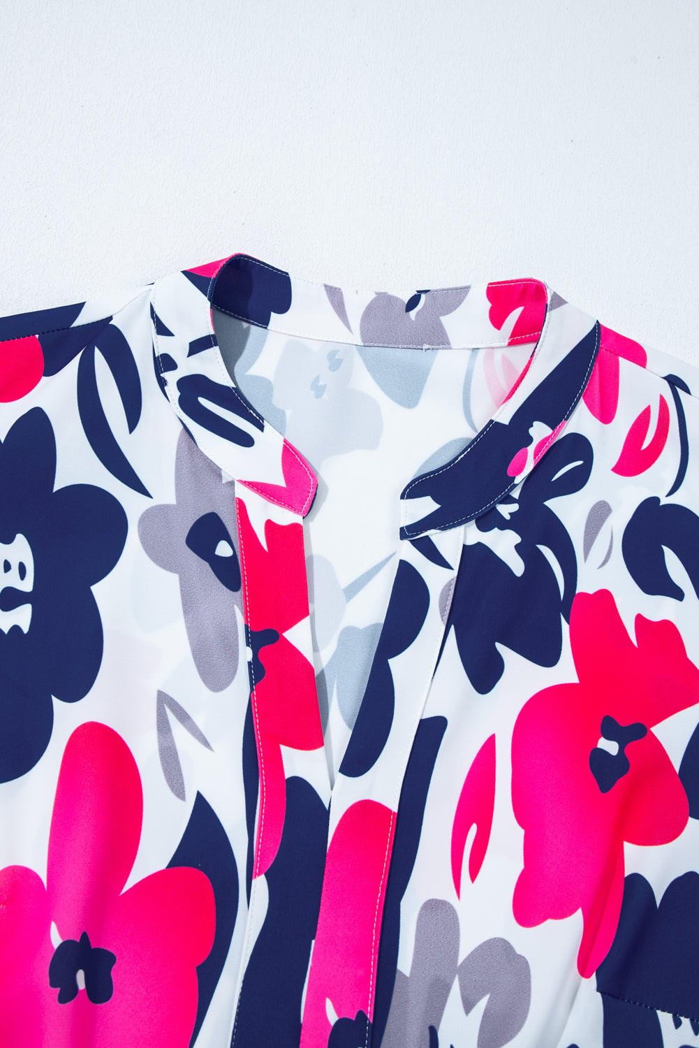 Fashion Floral Print Notched Neck Flutter Sleeve Mini Dress Floral Dresses JT's Designer Fashion