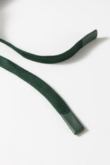 Blackish Green Collared Half Zip French Terry Knit Drawstring Casual Romper Jumpsuits & Rompers JT's Designer Fashion