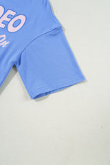 Sky Blue Rodeo Forever Western Graphic Tee Graphic Tees JT's Designer Fashion