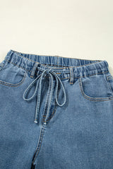 Dusk Blue Medium Wash Super Wide Leg Denim Pants Jeans JT's Designer Fashion