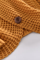 Mustard Buttoned Wrap Turtleneck Sweater Sweaters & Cardigans JT's Designer Fashion