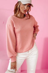 Pale Chestnut Bowknot Dewback Round Neck Sweatshirt Sweatshirts & Hoodies JT's Designer Fashion
