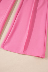 Sachet Pink High Waist Central Seam Flared Pants Pants & Culotte JT's Designer Fashion