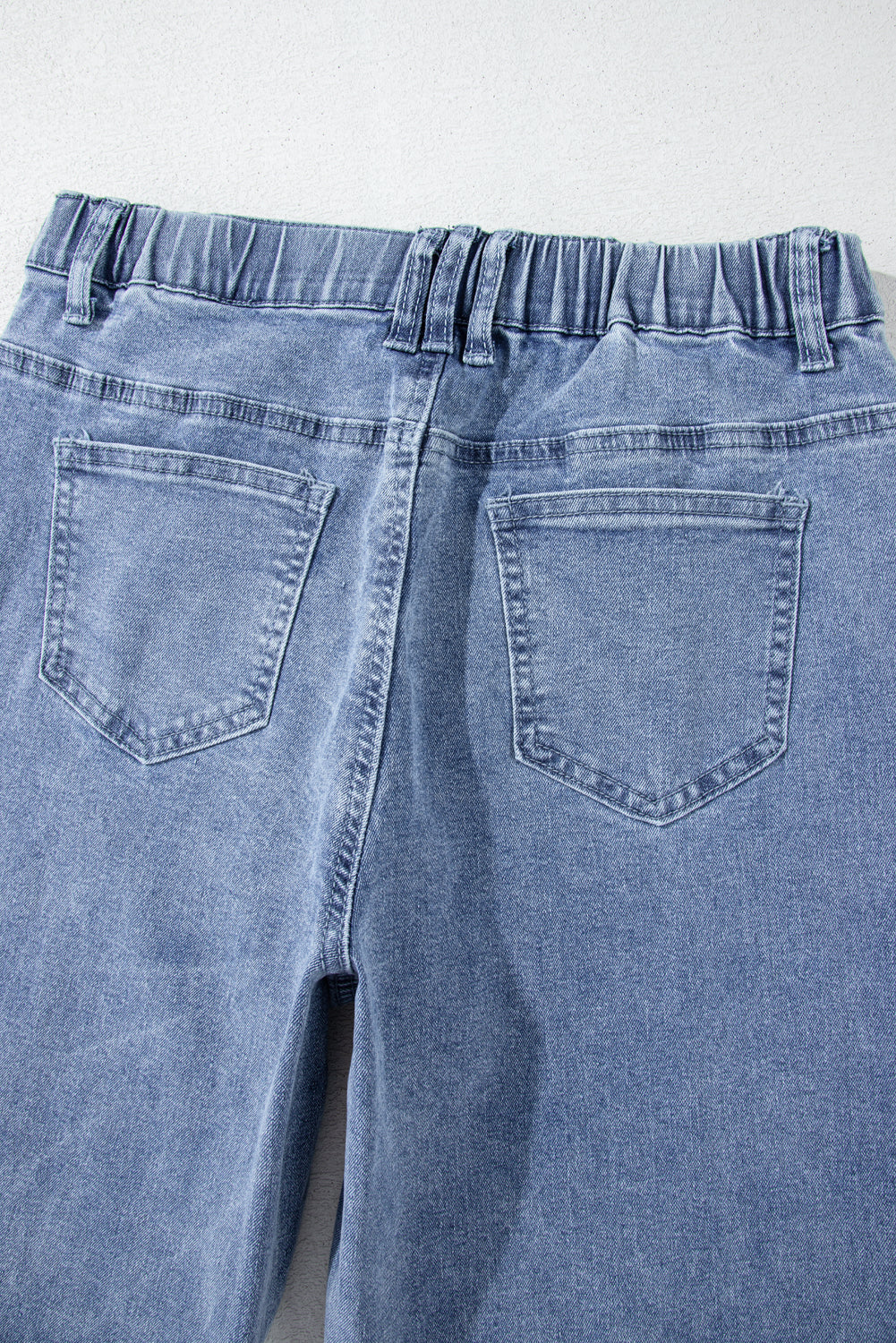 Dusk Blue Foiled Star Patchwork Straight Leg Loose Jeans Jeans JT's Designer Fashion
