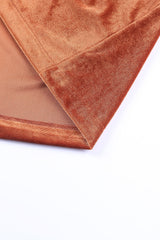 Brown Retro Velvet Long Sleeve Pocket Coat Coats JT's Designer Fashion