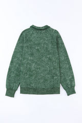 Green Vintage Washed Flap Pocket Button Shacket Jackets JT's Designer Fashion