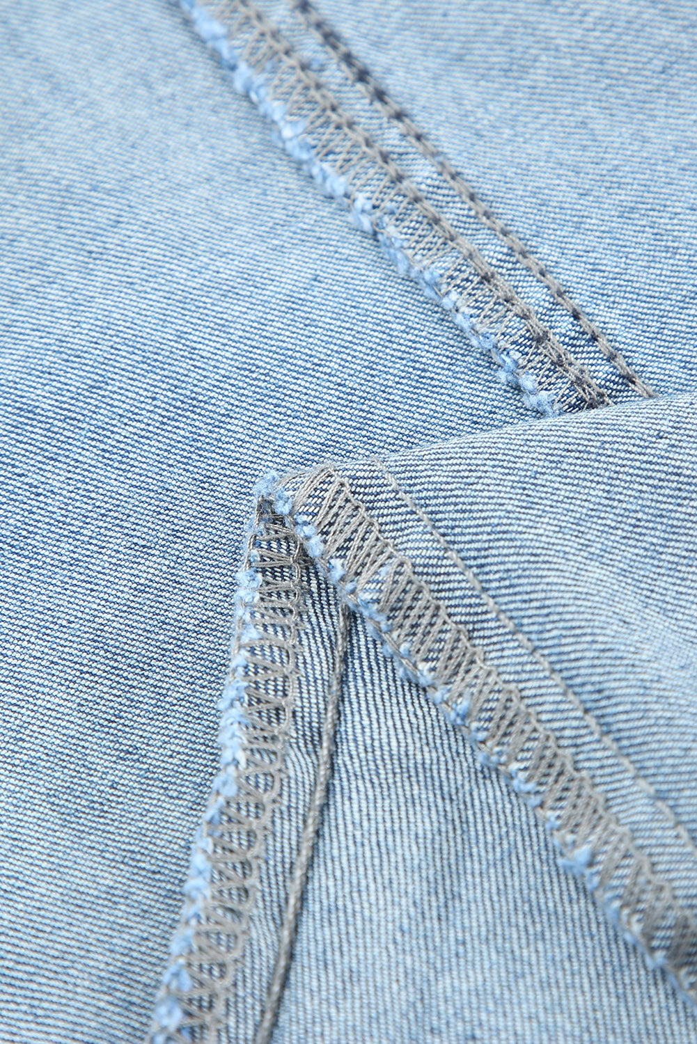 Sky Blue Distressed Bell Bottom Denim Pants Jeans JT's Designer Fashion