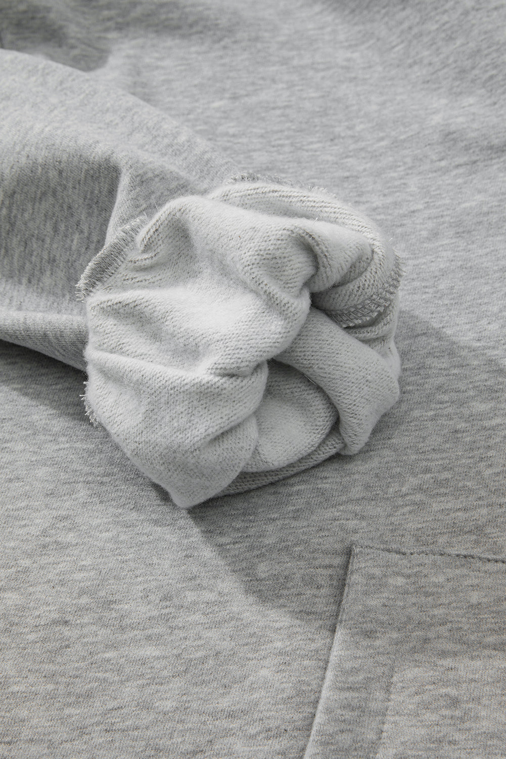 Light Grey Fleece Lined Half Zipper Kangaroo Pockets Loose Hoodie Sweatshirts & Hoodies JT's Designer Fashion