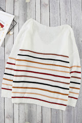 Multicolor Striped Knit Sweater Sweaters & Cardigans JT's Designer Fashion