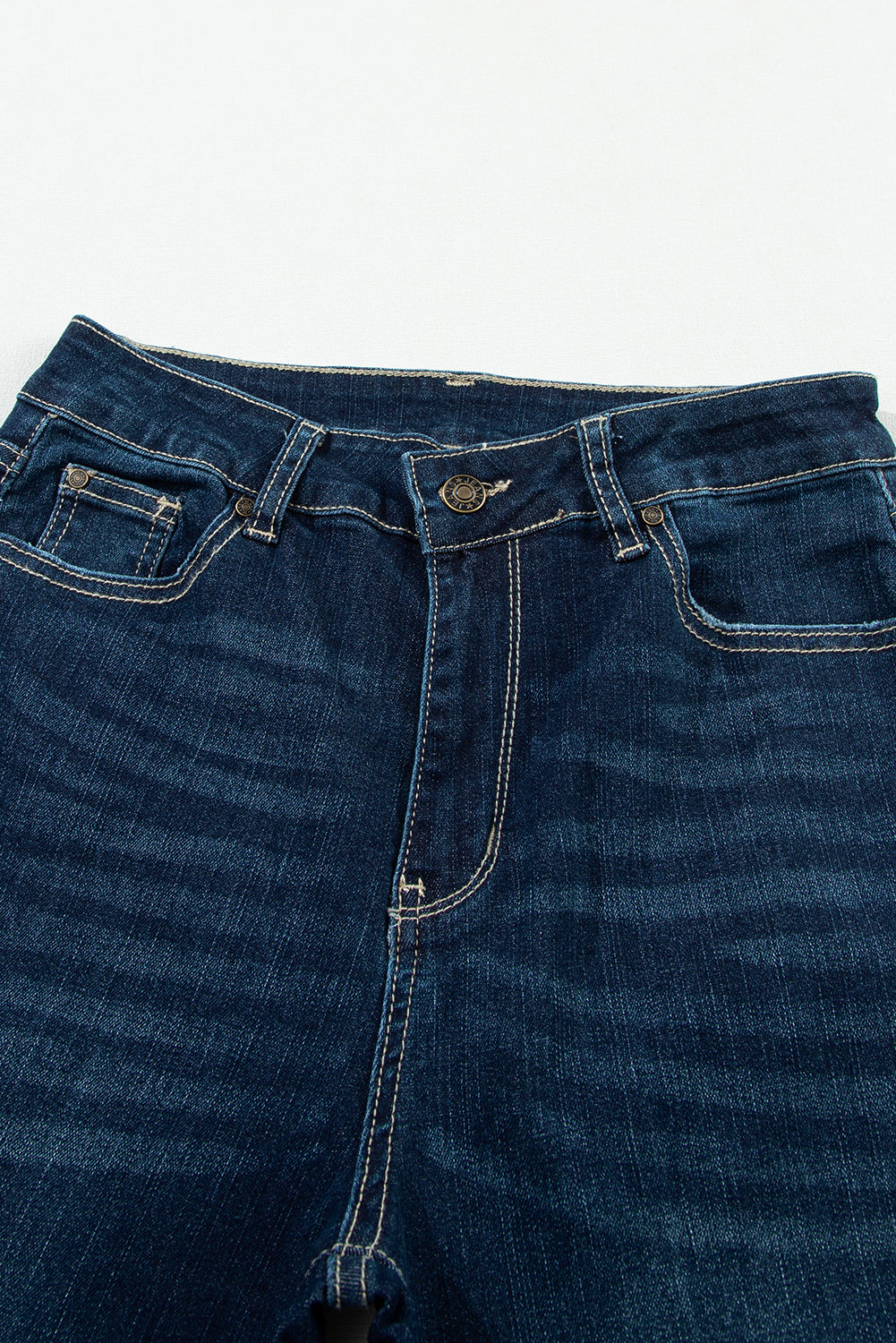 Real Teal High Rise Ripped Bell Bottom Jeans Jeans JT's Designer Fashion
