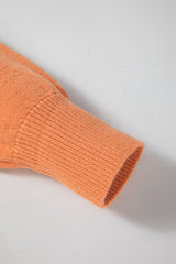 Bonbon Three Tone Contrast Round Neck Loose Sweater Sweaters JT's Designer Fashion